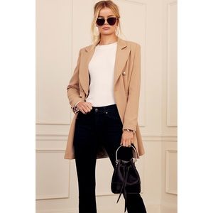 Lulus Captains Blog Tan Double Breasted Coat